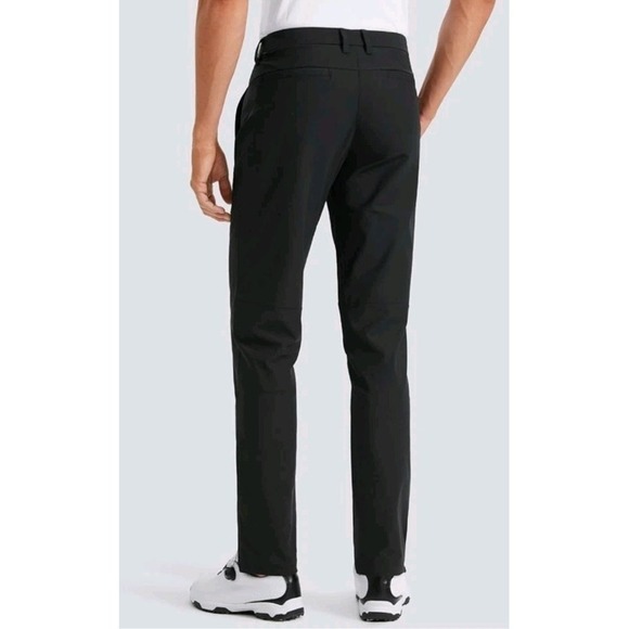 CRZ Yoga All Day Comfy Golf Pants Mens 40x30 Black Tapered Quick Dry (39x28.5) - Picture 2 of 11